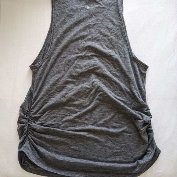 Lululemon Ripple Effect Tank Heathered Black Size 4 - Picture 5 of 5